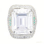 Certified 5.75 ct DEW Moissanite Solitaire Ring in Gift 18K Gold Plated