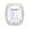Certified 5.75 ct DEW Moissanite Solitaire Ring in Gift 18K Gold Plated in 18K Gold Plated Vermeil