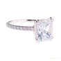 Certified 7 ct DEW Cushion Cut Moissanite Ring in for Birthday 18K Gold Plated