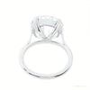 Certified 6.2ct VS1 White Moissanite Engagement Ring in 18K Gold Plated – white background main image