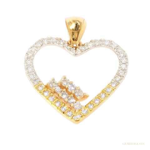 Delicate 0.82 Ct Diamond Necklace Pendant 18K Gold IGI Certified Jewellery – white background main image