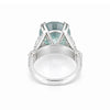 GEMHUB 5 Ct round cut blue lab grown diamond ring with VS1 clarity in 18k gold vermeil.