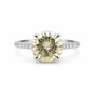2.90 Ct Round Cut Champagne Lab Grown Diamond Ring — VS1 Clarity, 18k Gold Vermeil