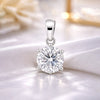 GEMHUB 3.00 Ct round cut lab grown diamond pendant in 18k gold vermeil with VS1 clarity.