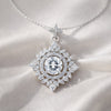 GEMHUB 5 Ct round cut lab grown diamond pendant in 18k gold vermeil with VS1 clarity.