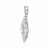GEMHUB 5 Ct round cut lab grown diamond pendant in 18k gold vermeil with VS1 clarity. Intricate halo design.