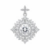 GEMHUB 5 Ct round cut lab grown diamond pendant in 18k gold vermeil with VS1 clarity.