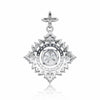 GEMHUB 5 Ct round cut lab grown diamond pendant in 18k gold vermeil with VS1 clarity.