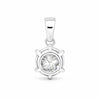 GEMHUB 3.00 Ct round cut lab grown diamond pendant in 18k gold vermeil with VS1 clarity.