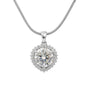 3.50 Ct Round Cut Lab Grown Diamond Pendant — VS1 Clarity, 18k Gold Vermeil