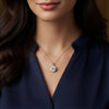 GEMHUB 10 Ct round cut lab-grown diamond pendant with VS1 clarity in 18k gold vermeil.