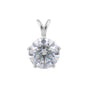 10 Ct Round Cut Lab Grown Diamond Pendant — VS1 Clarity, 18k Gold Vermeil