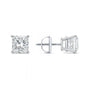 IGI F/VS 1 Ct Princess Lab Grown Diamond Earrings 14K White Gold Screw