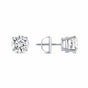 IGI F/VS 3 Ct Round Lab Grown Diamond Earrings 14K White Gold Screw