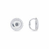 GEMHUB 14K white gold screw back earring backs with 14K stamp.