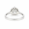 GEMHUB 2.20 Ct round cut lab grown diamond ring in 18k gold vermeil, VS1 clarity.