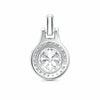 GEMHUB 2.50 Ct round cut lab grown diamond pendant in 18k gold vermeil with VS1 clarity.