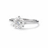GEMHUB 2.20 Ct round cut lab grown diamond ring in 18k gold vermeil with VS1 clarity.
