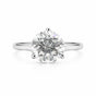 2.20 Ct Round Cut Lab Grown Diamond Ring — VS1 Clarity, 18k Gold Vermeil