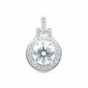 GEMHUB 2.50 Ct round cut lab-grown diamond pendant with VS1 clarity, set in 18k gold vermeil with a halo of smaller diamonds.