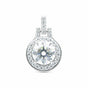 2.50 Ct Round Cut Lab Grown Diamond Pendant — VS1 Clarity, 18k Gold Vermeil