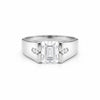 2 carat emerald cut lab-grown diamond ring in 18k gold vermeil, VS1 clarity