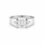 2.00 Ct Emerald Cut Lab Grown Diamond Ring — VS1 Clarity, 18k Gold Vermeil