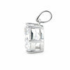 GEMHUB 3.50 Ct round cut lab grown diamond pendant in 18k gold vermeil, VS1 clarity, white.