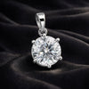 GEMHUB 3.50 Ct round cut lab grown diamond pendant, VS1 clarity, 18k gold vermeil setting. Classic solitaire design.