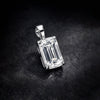 GEMHUB 3.30 Ct emerald cut lab-grown diamond pendant with VS1 clarity in 18k gold vermeil.