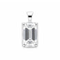 3.30 Ct Emerald Cut Lab Grown Diamond Pendant — VS1 Clarity, 18k Gold Vermeil