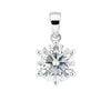 GEMHUB 3.00 Ct round cut lab grown diamond pendant in 18k gold vermeil with VS1 clarity.