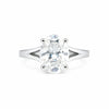 GEMHUB 3 Ct oval cut lab grown diamond ring, VS1 clarity, 18k gold vermeil.