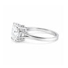 GEMHUB 3 Ct oval cut lab-grown diamond ring in 18k gold vermeil with VS1 clarity.