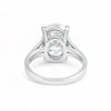 GEMHUB 3 Ct oval cut lab grown diamond ring in 18k gold vermeil with VS1 clarity.