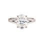 3 Ct Oval Cut Lab Grown Diamond Ring — VS1 Clarity, 18k Gold Vermeil