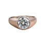 3 Ct Round Cut Lab Grown Diamond Ring — VS1 Clarity, 18k Gold Vermeil
