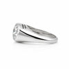 GEMHUB 3 Ct round cut lab grown diamond ring in 18k gold vermeil with VS1 clarity.