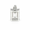 GEMHUB 4.50 Ct emerald cut lab-grown diamond pendant in 18k gold vermeil with VS1 clarity.
