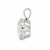 GEMHUB 4.00 Ct round cut lab grown diamond pendant in 18k gold vermeil, VS1 clarity, white.
