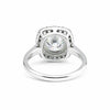 GEMHUB 4.00 Ct round cut lab grown diamond ring in 18k gold vermeil with VS1 clarity.