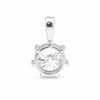 GEMHUB 4 carat round lab diamond solitaire pendant in 18k gold vermeil with VS1 clarity.