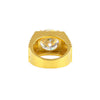 GEMHUB 5.00 Ct round cut lab grown diamond ring in 18k gold vermeil with VS1 clarity.