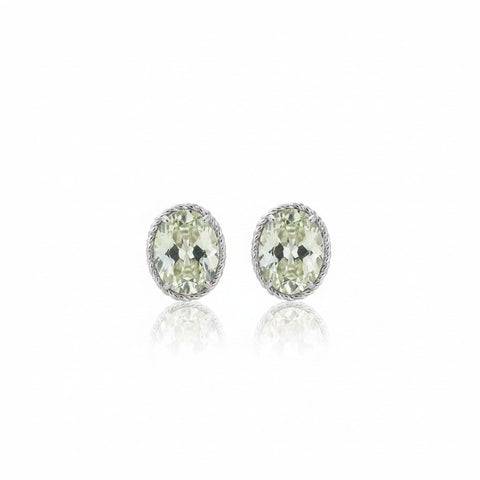 GEMHUB 10ct oval aquamarine dangle earrings in 925 sterling silver with intricate rope-style bezel.