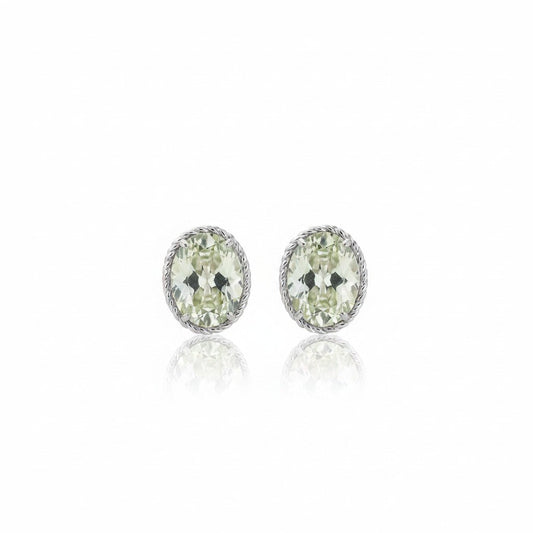 GEMHUB 10ct oval aquamarine dangle earrings in 925 sterling silver with intricate rope-style bezel.
