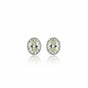 10 Carat Genuine Aquamarine Oval Dangle Earrings