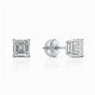 IGI F/VS 2 Ct Asscher Lab Grown Diamond Earrings 950 Platinum Screw