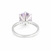 GEMHUB 2.00 Ct round cut blue lab grown diamond ring with VS1 clarity set in 18k gold vermeil.