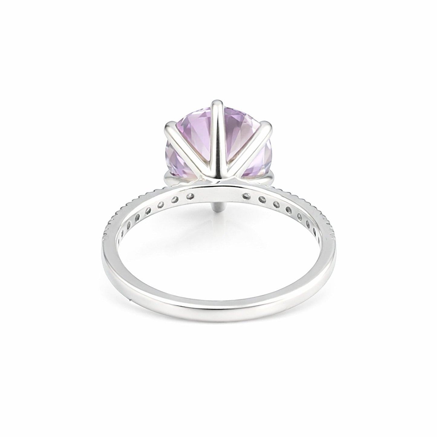 GEMHUB 2.00 Ct round cut blue lab grown diamond ring with VS1 clarity set in 18k gold vermeil.