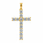 3 Ct Round Cut Lab Grown Diamond Pendant — VS1 Clarity, 18k Yellow Gold Vermeil